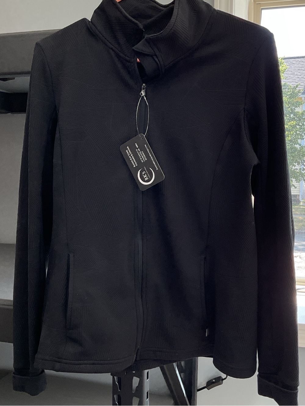 Mondetta Black Zip-Up Knit Jacket
